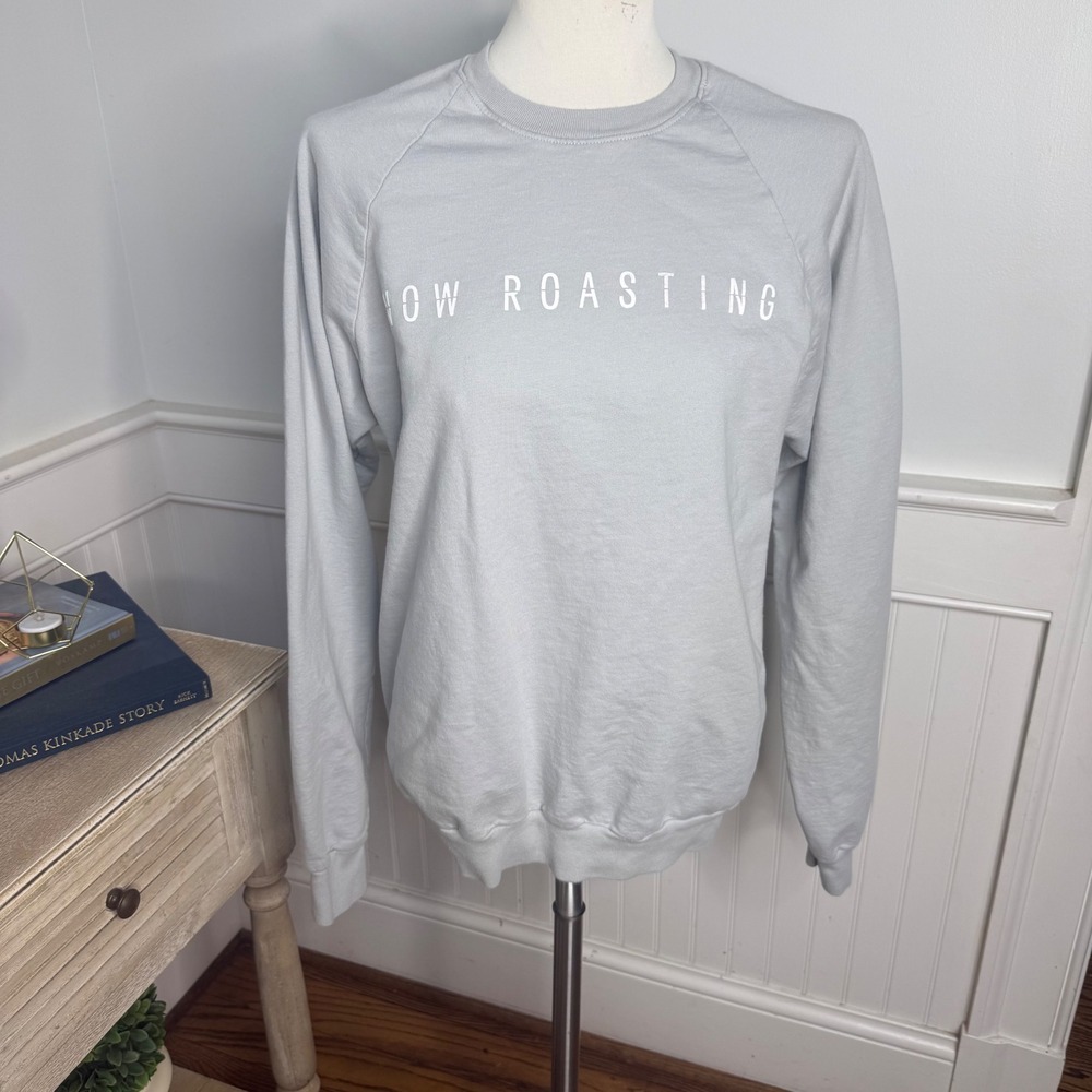 Starbucks Reserve Now Roasting Global Locations Sweatshirt Blue Grey Medium USA
